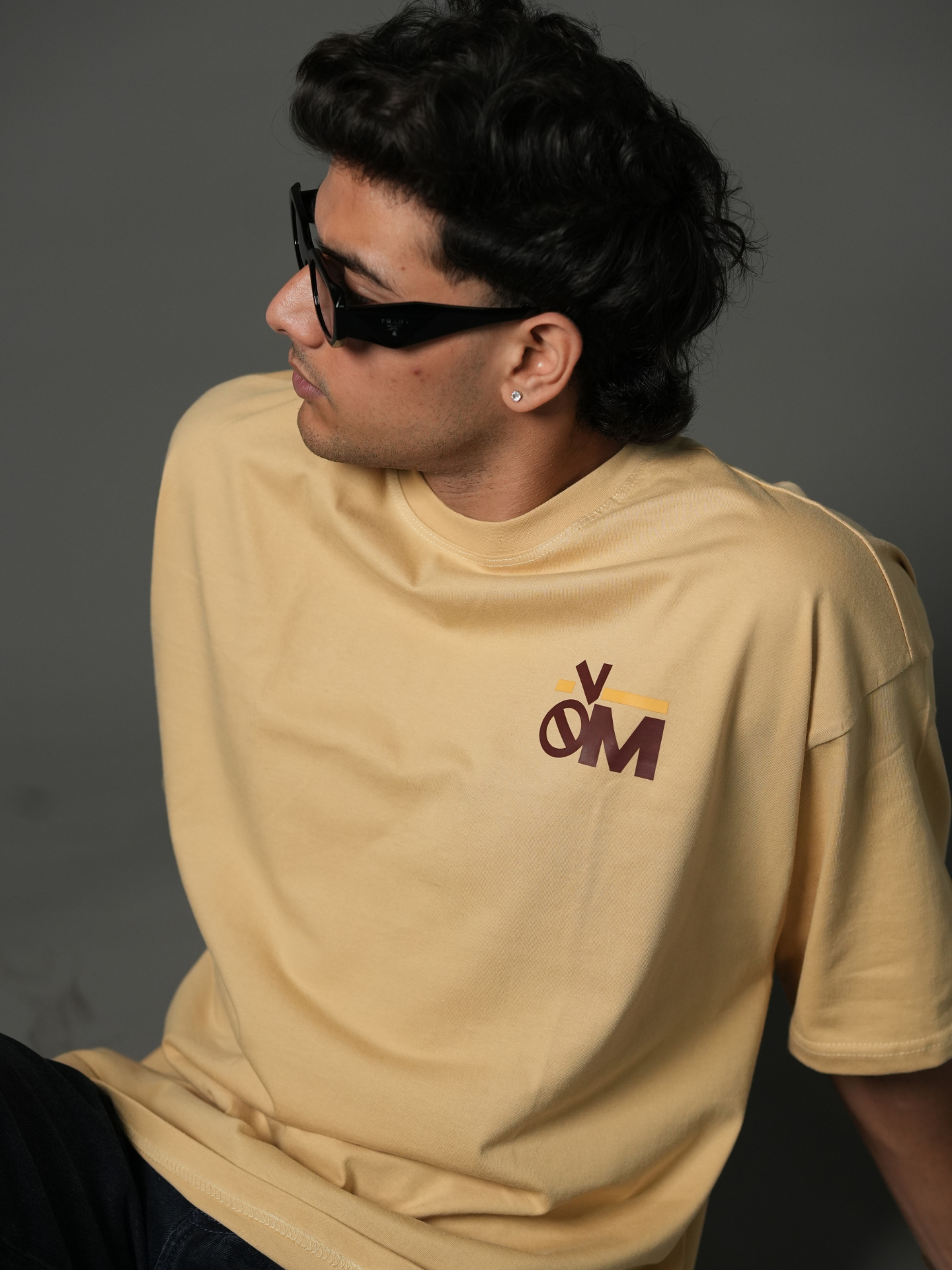 Plain Beige Oversized T-shirt - Baggymonk