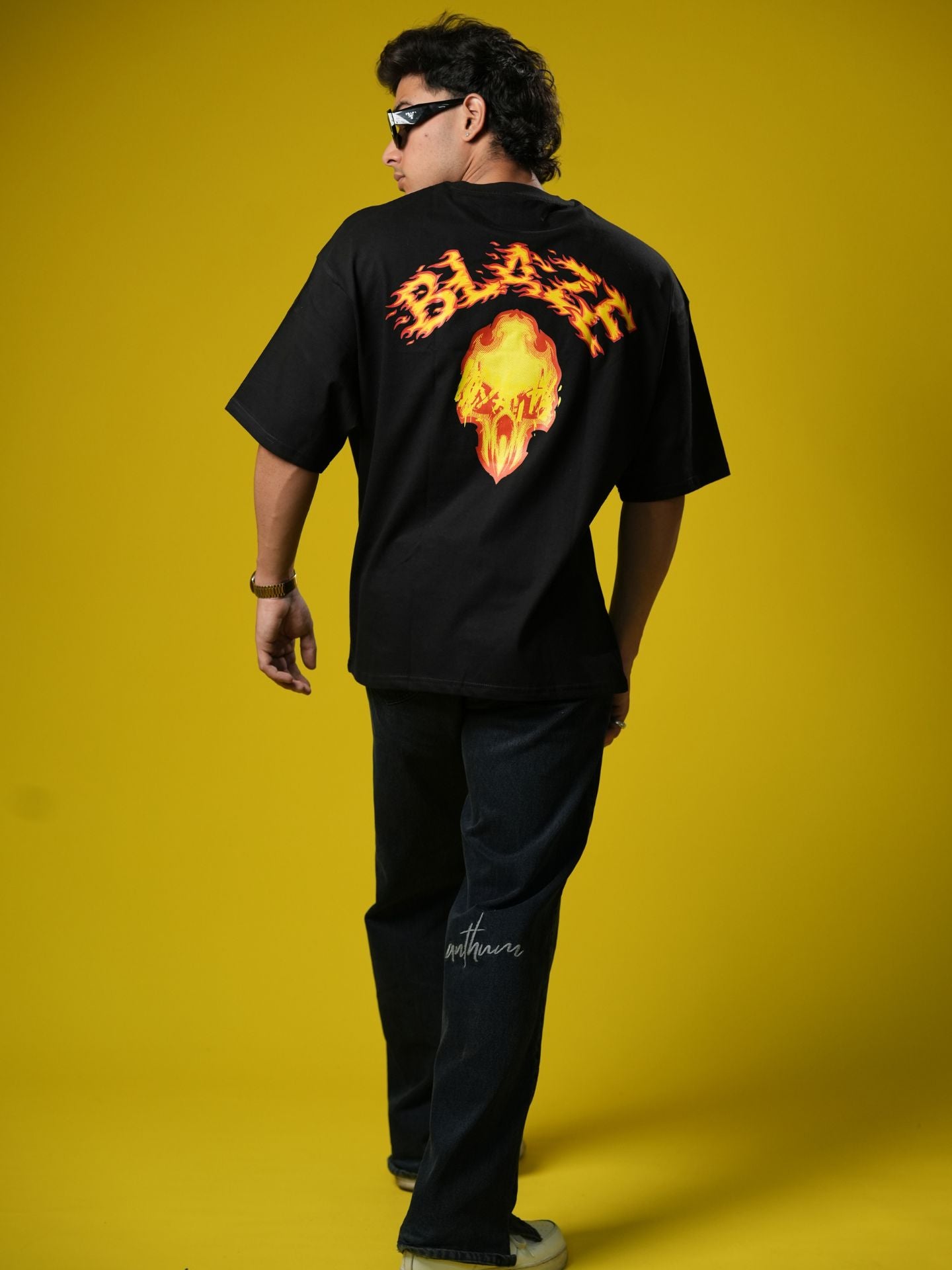 Blaze |Typography| Oversized T-shirt - Baggymonk