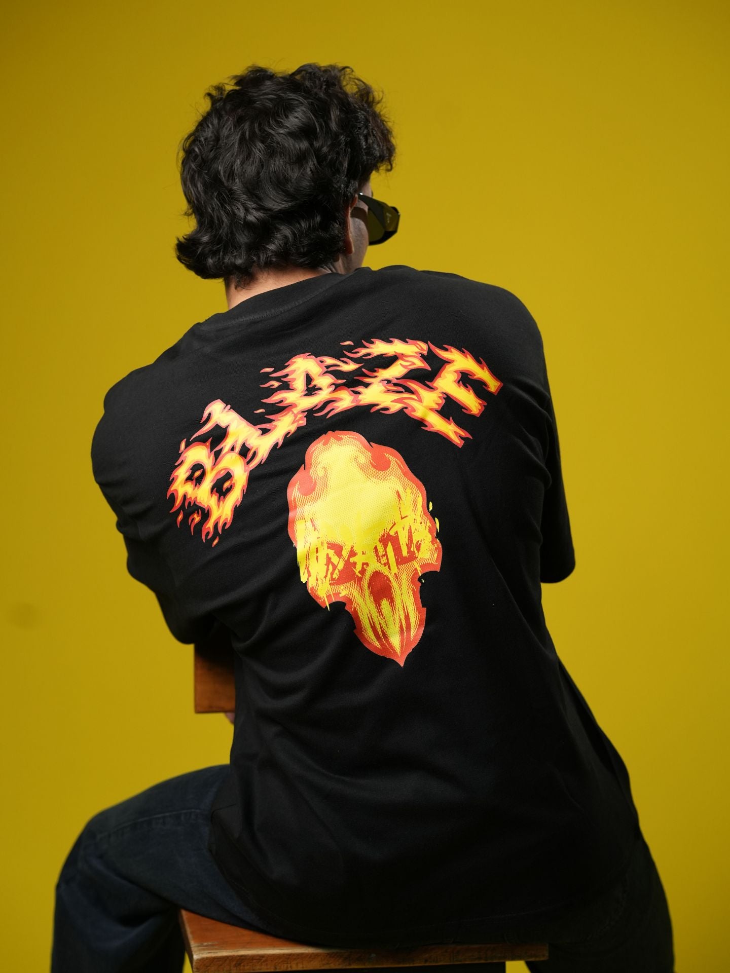 Blaze |Typography| Oversized T-shirt - Baggymonk