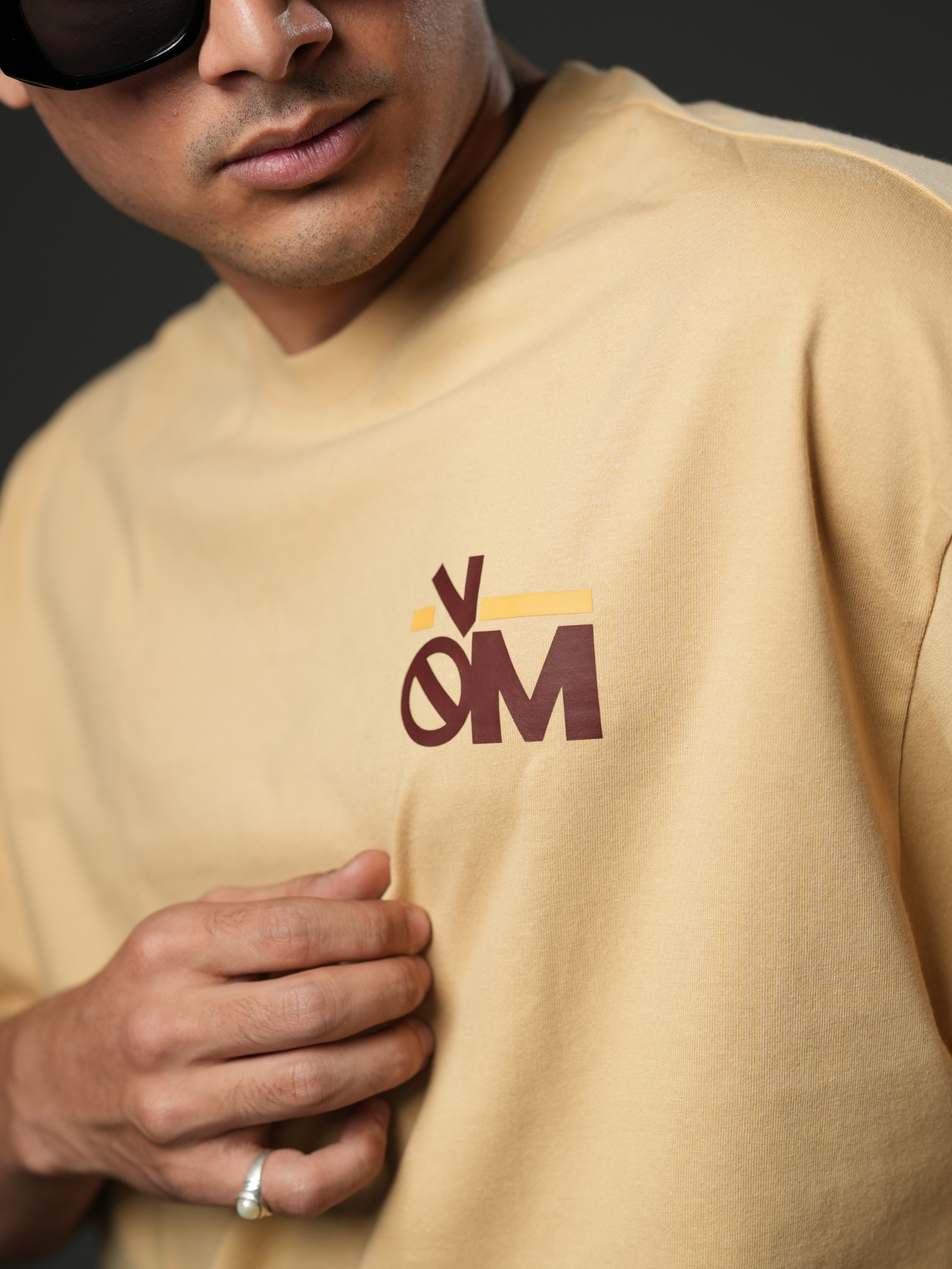 Plain Beige Oversized T-shirt - Baggymonk