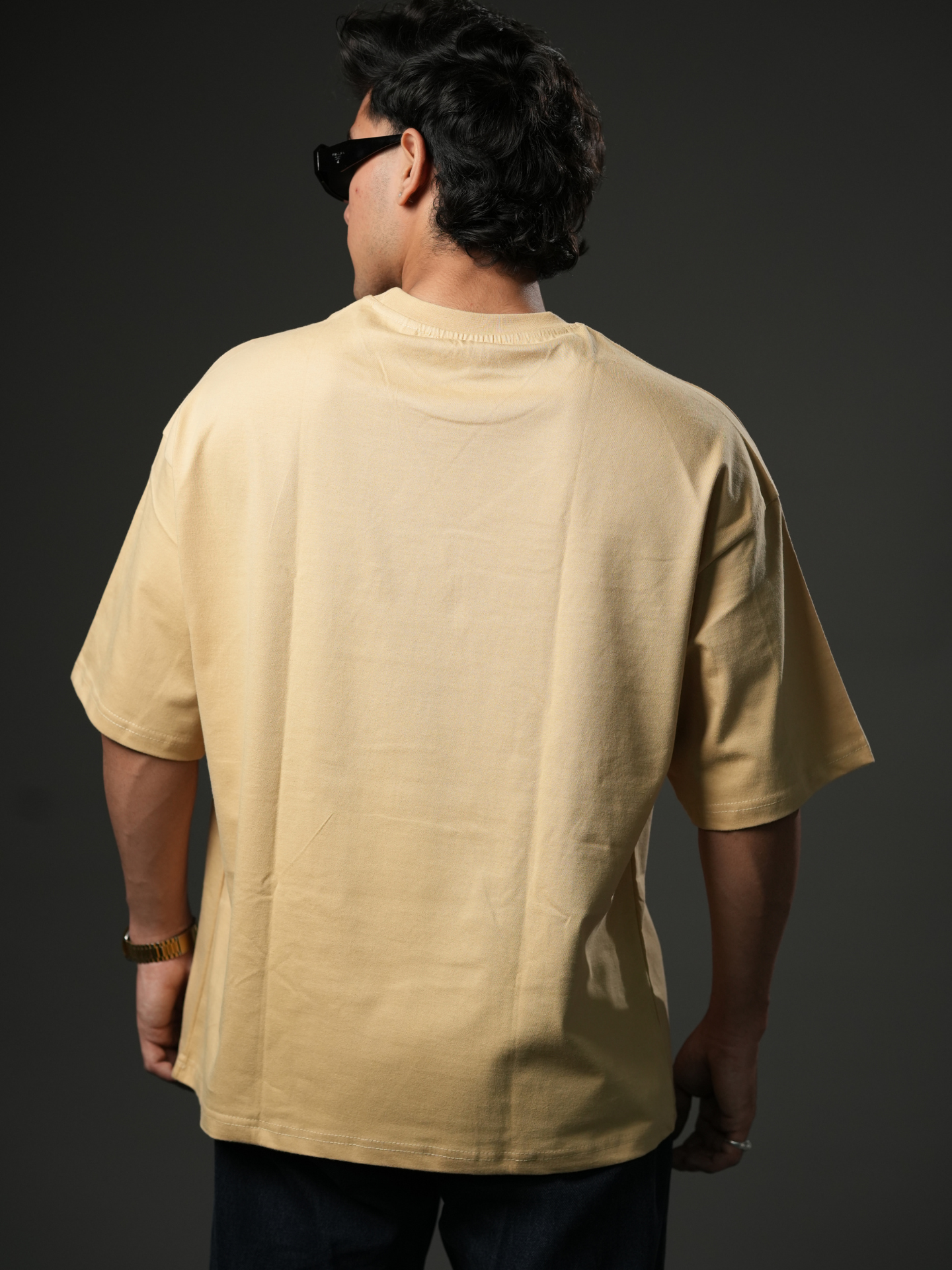 Plain Beige Oversized T-shirt - Baggymonk