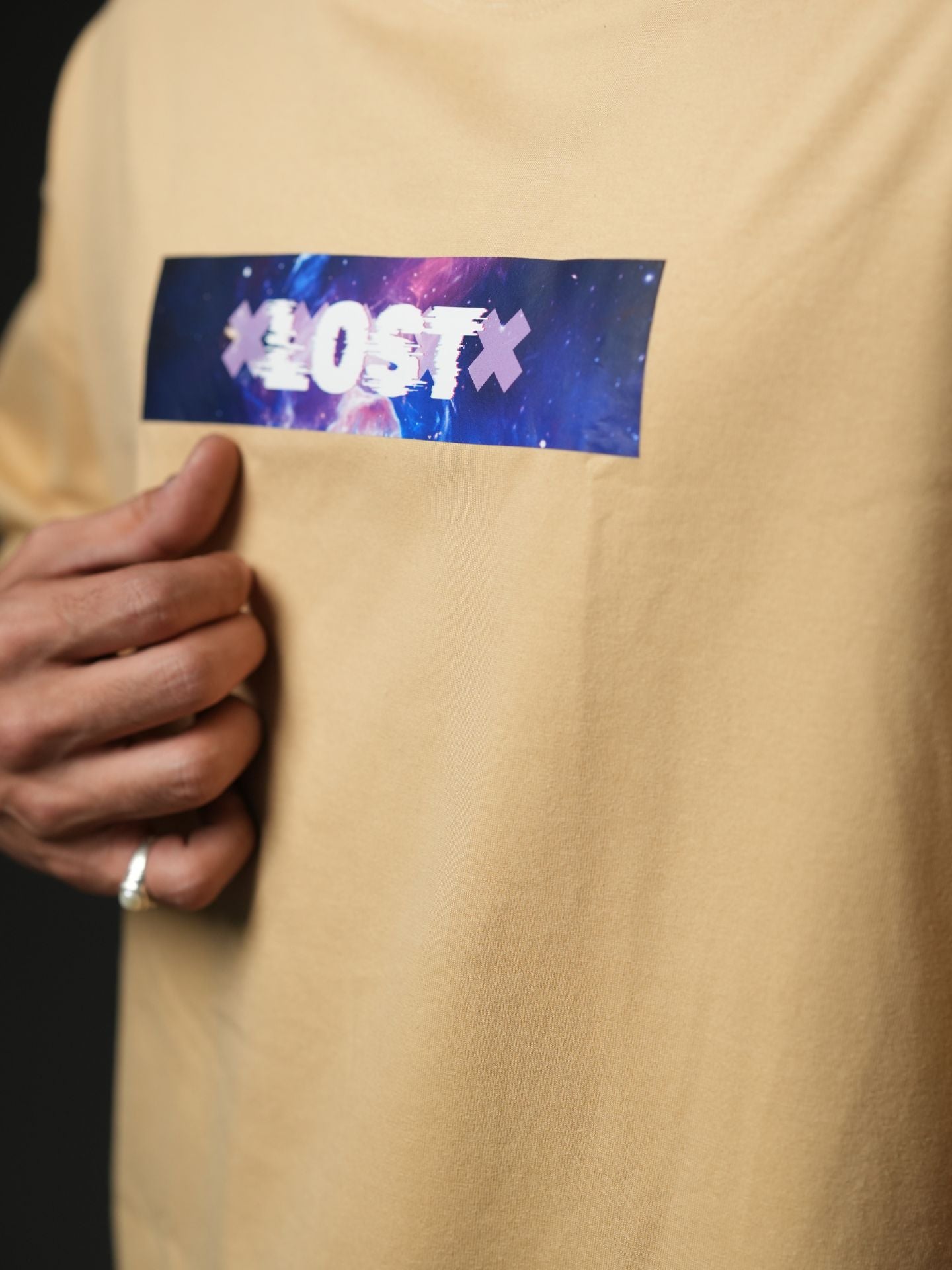 Lost In Nebula |Typography| Oversized T-shirt - Baggymonk