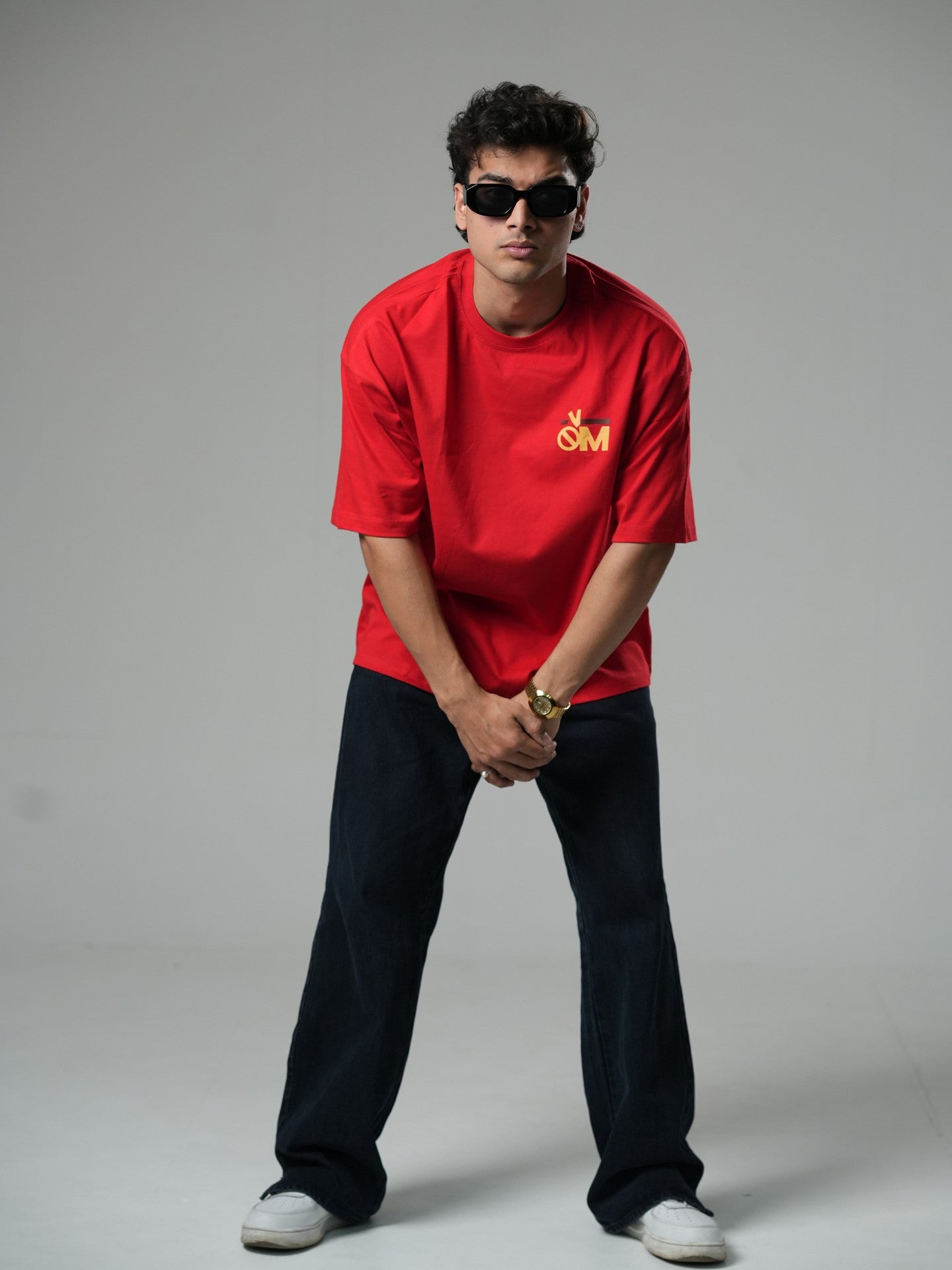 Plain red Oversized T-shirt - Baggymonk