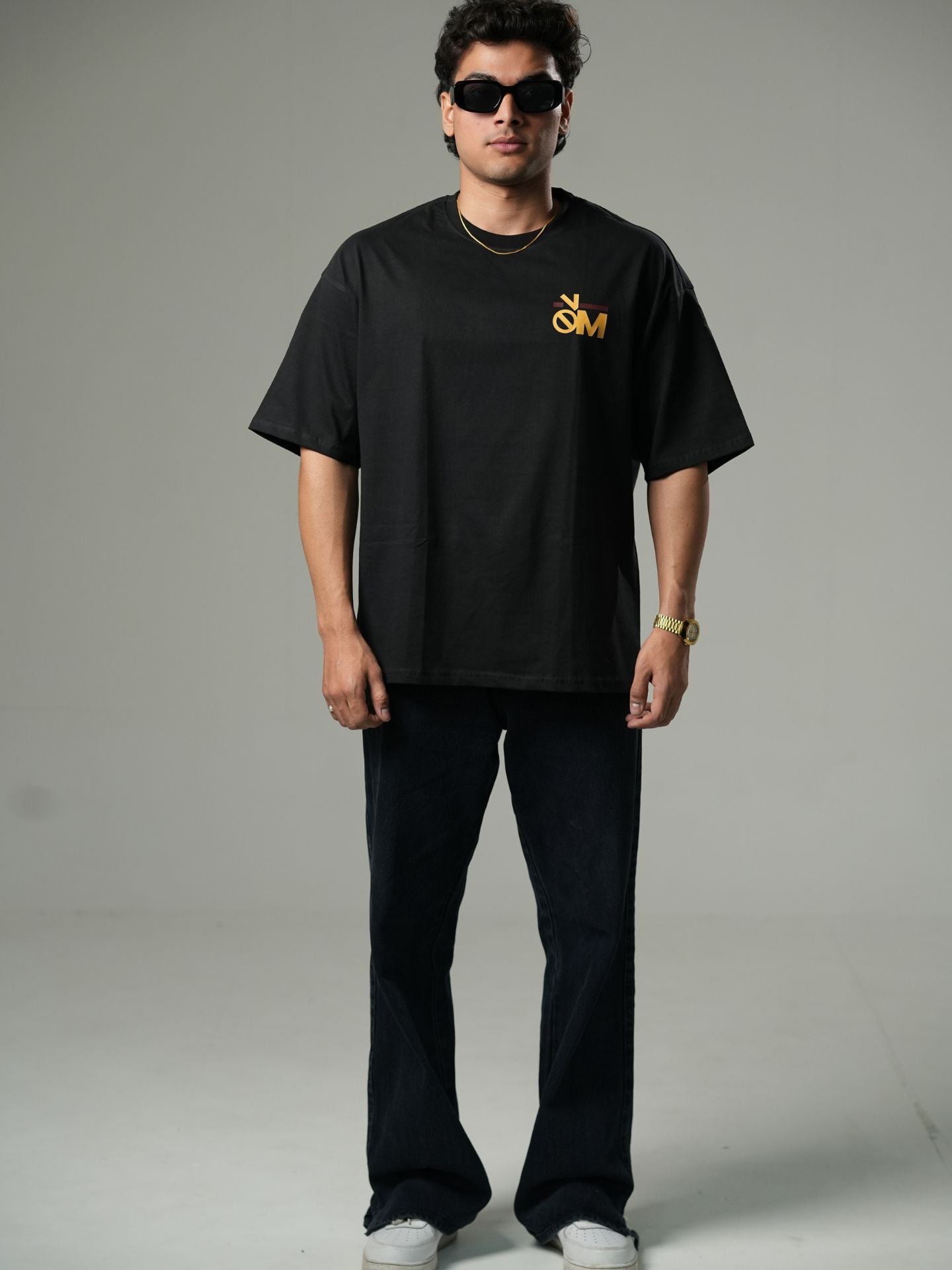 Plain Black Oversized T -shirt - Baggymonk