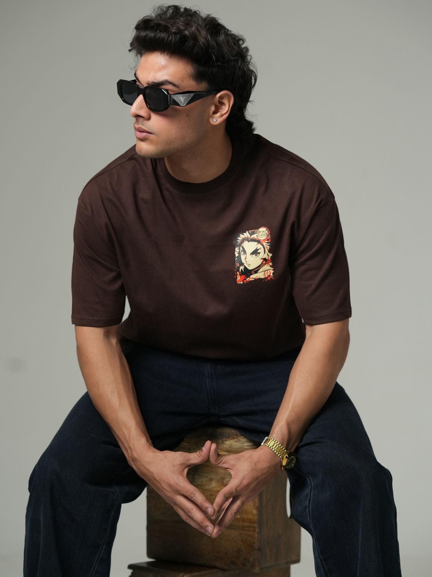 Kyōjurō Rengoku oversized tshirt - Baggymonk