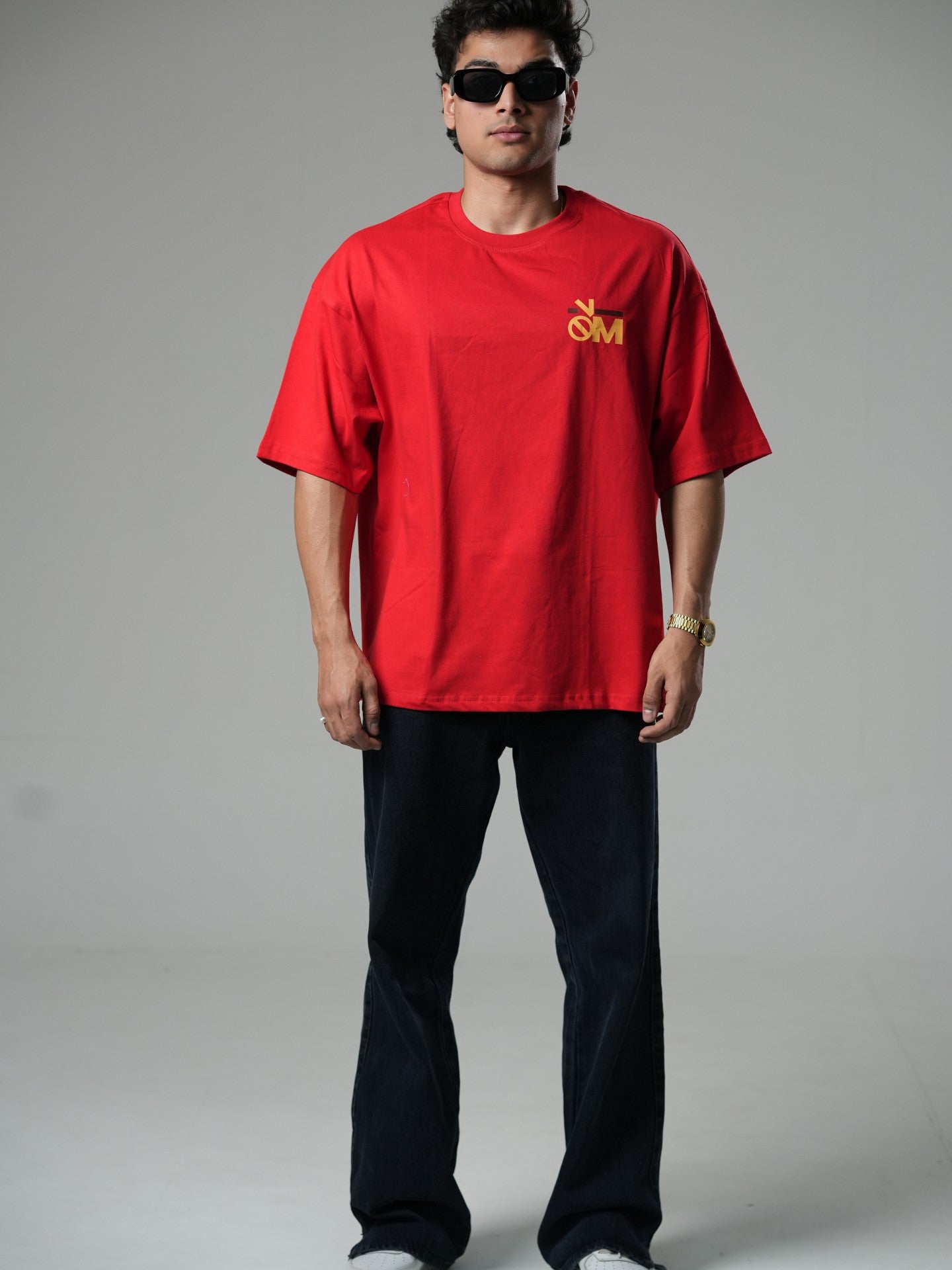 Plain red Oversized T-shirt - Baggymonk