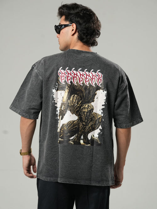 Berserk acid washed oversized Tshirt - Baggymonk