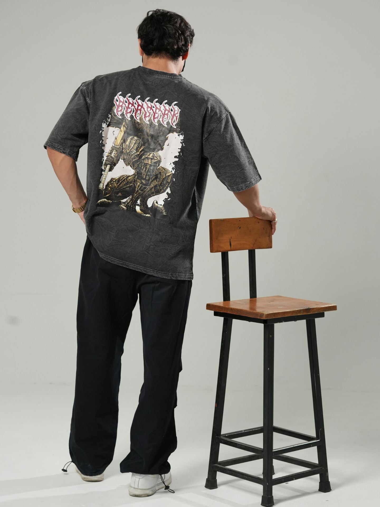 Berserk acid washed oversized Tshirt - Baggymonk