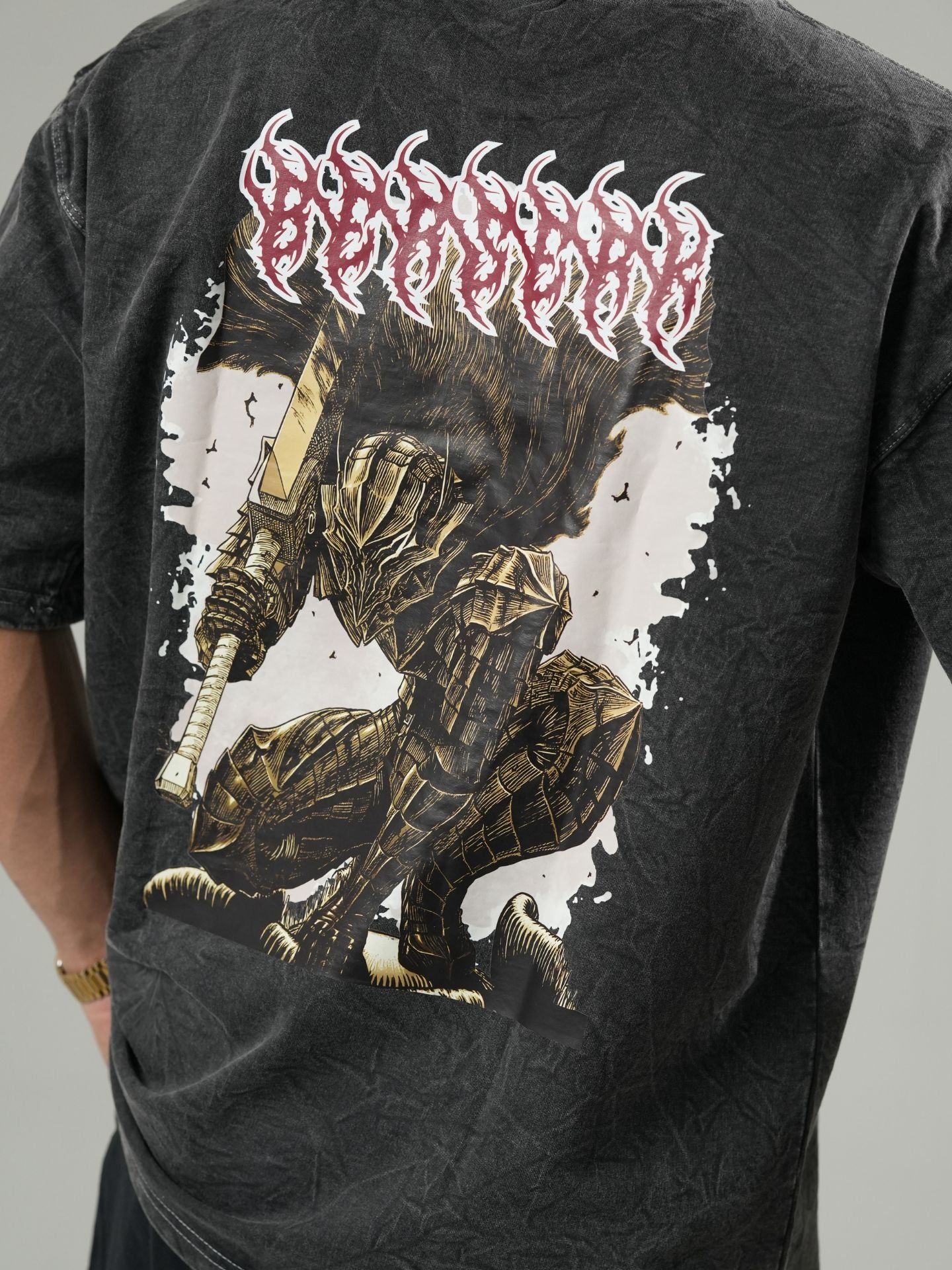 Berserk acid washed oversized Tshirt - Baggymonk