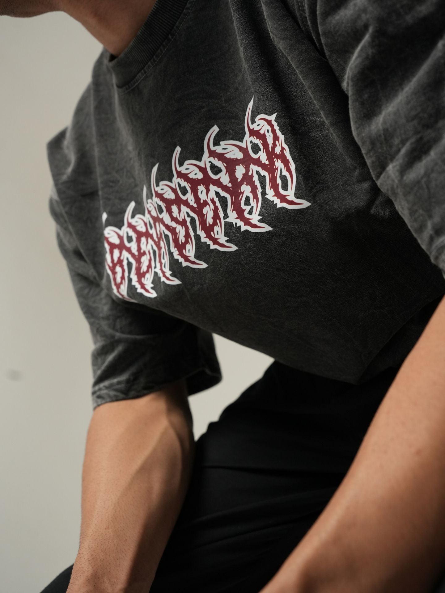 Berserk acid washed oversized Tshirt - Baggymonk