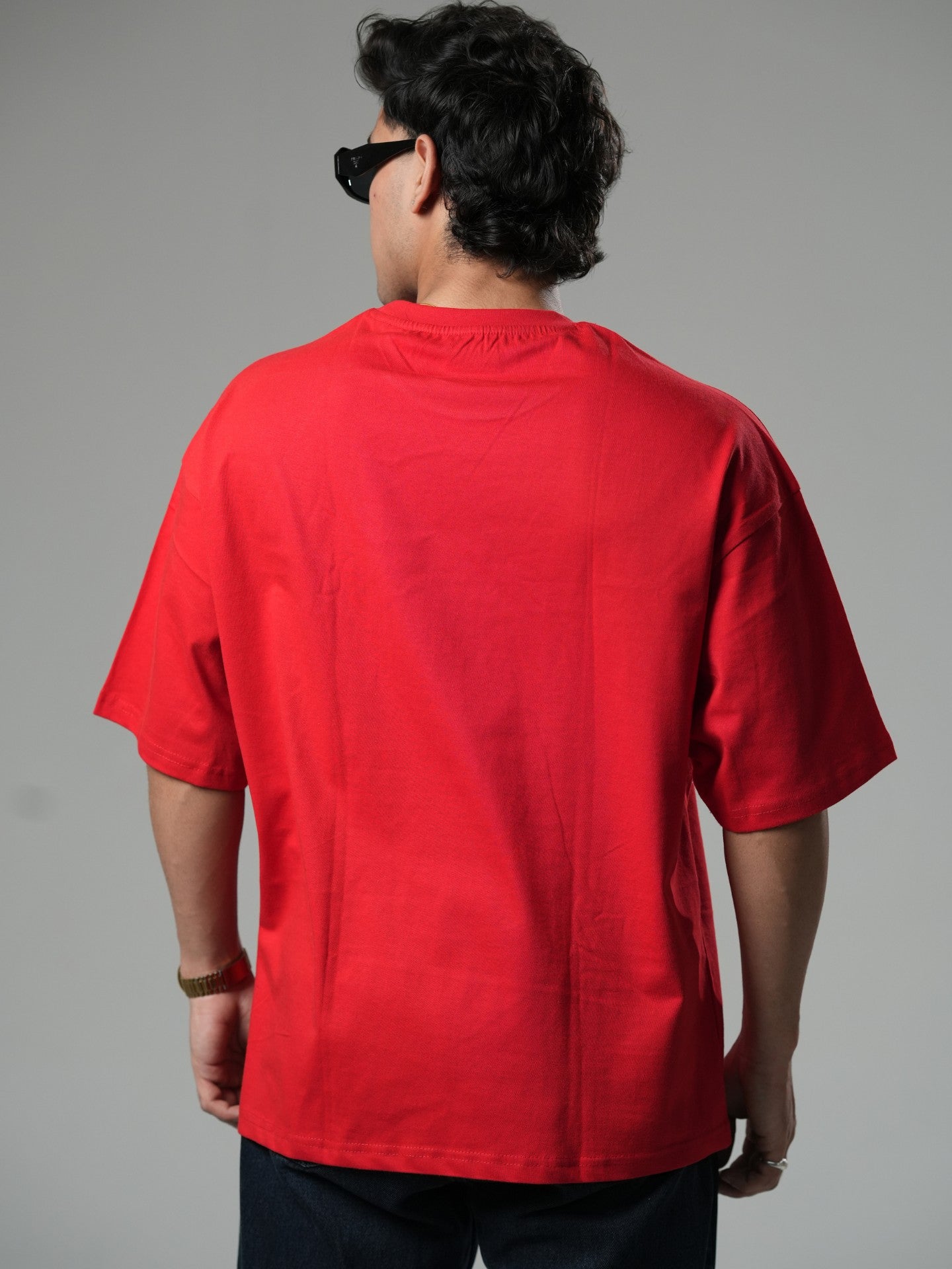 Plain red Oversized T-shirt - Baggymonk