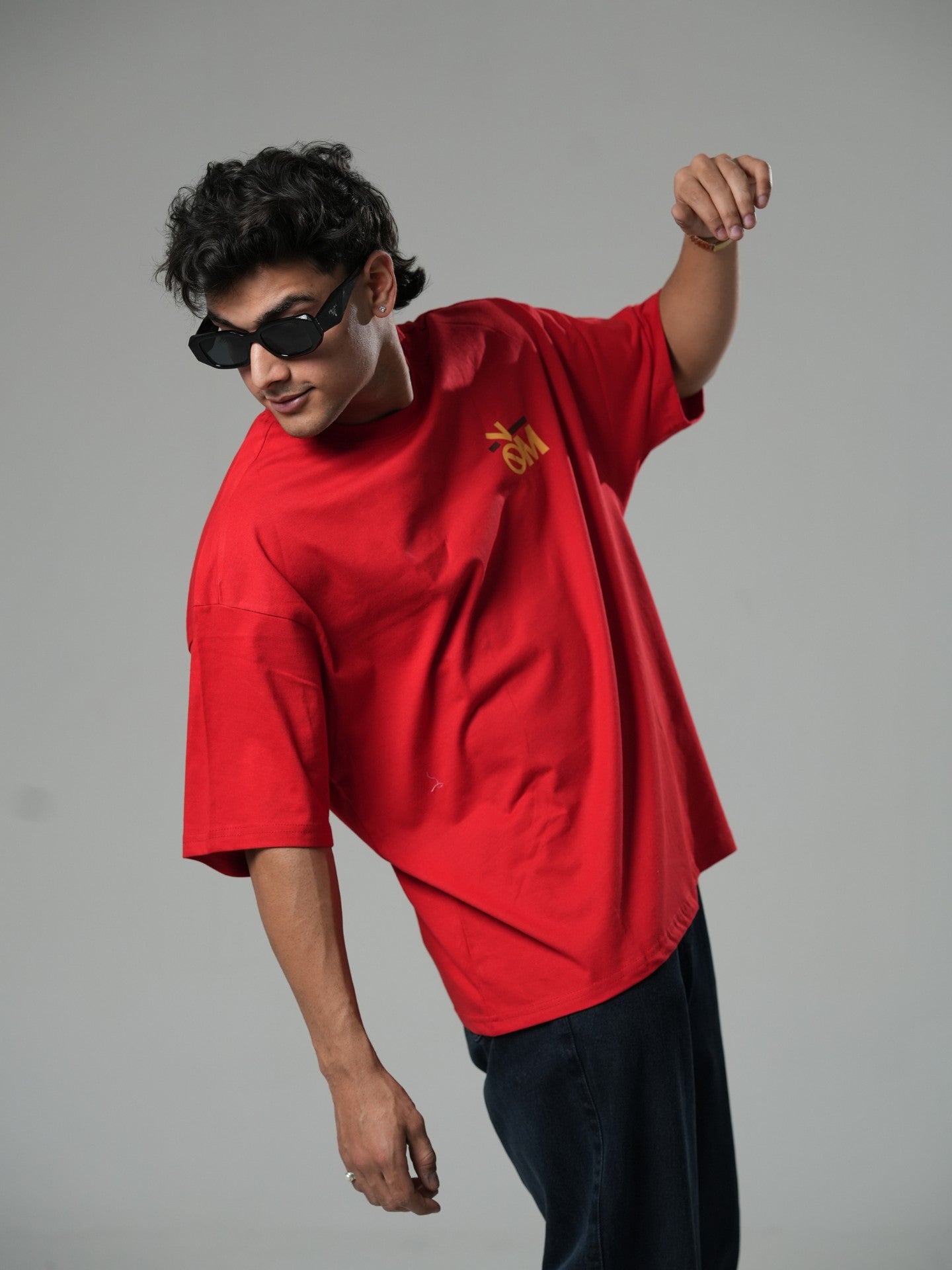 Plain red Oversized T-shirt - Baggymonk