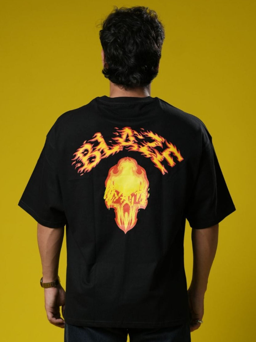 Blaze |Typography| Oversized T-shirt - Baggymonk