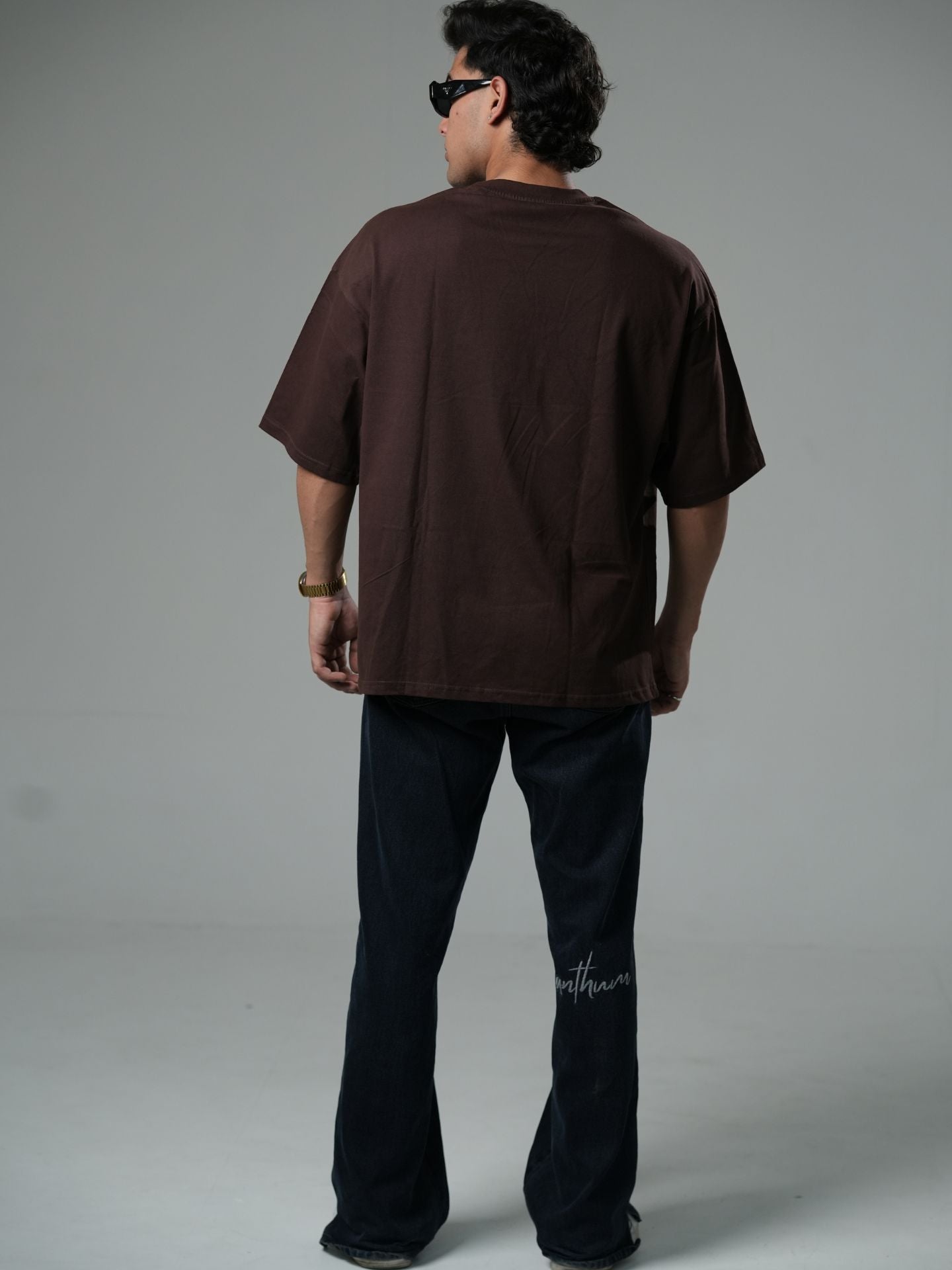 Plain Brown Oversized T-shirt - Baggymonk