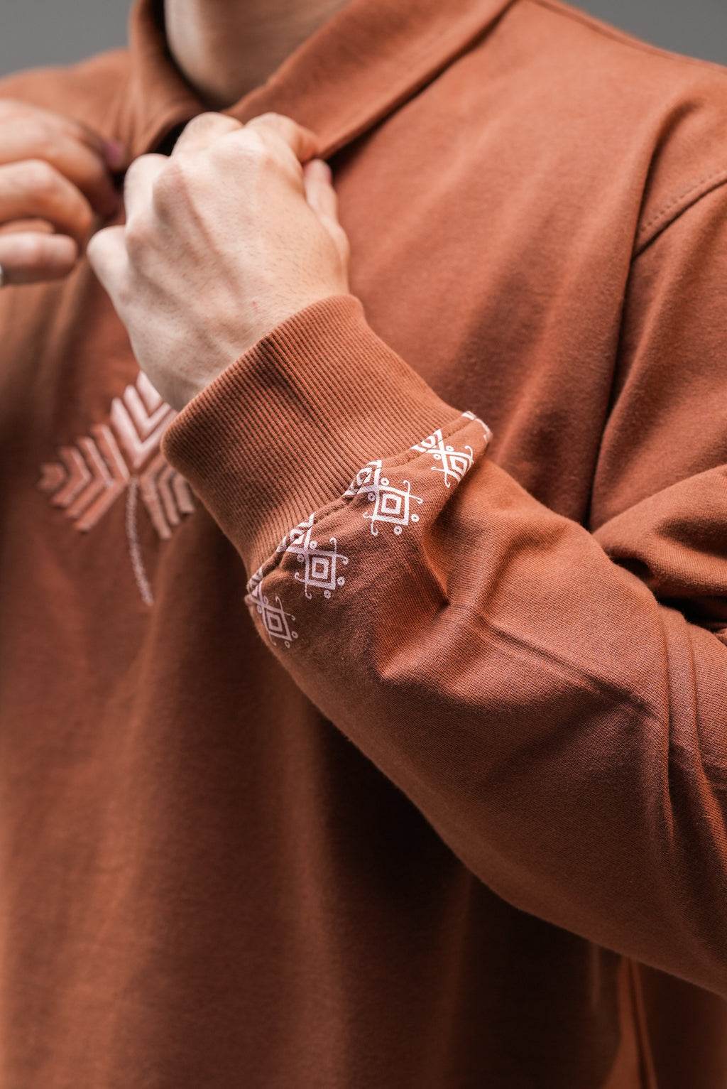 The Threads of Harmony | Collared  Oversized Sweatshirt - Baggymonk