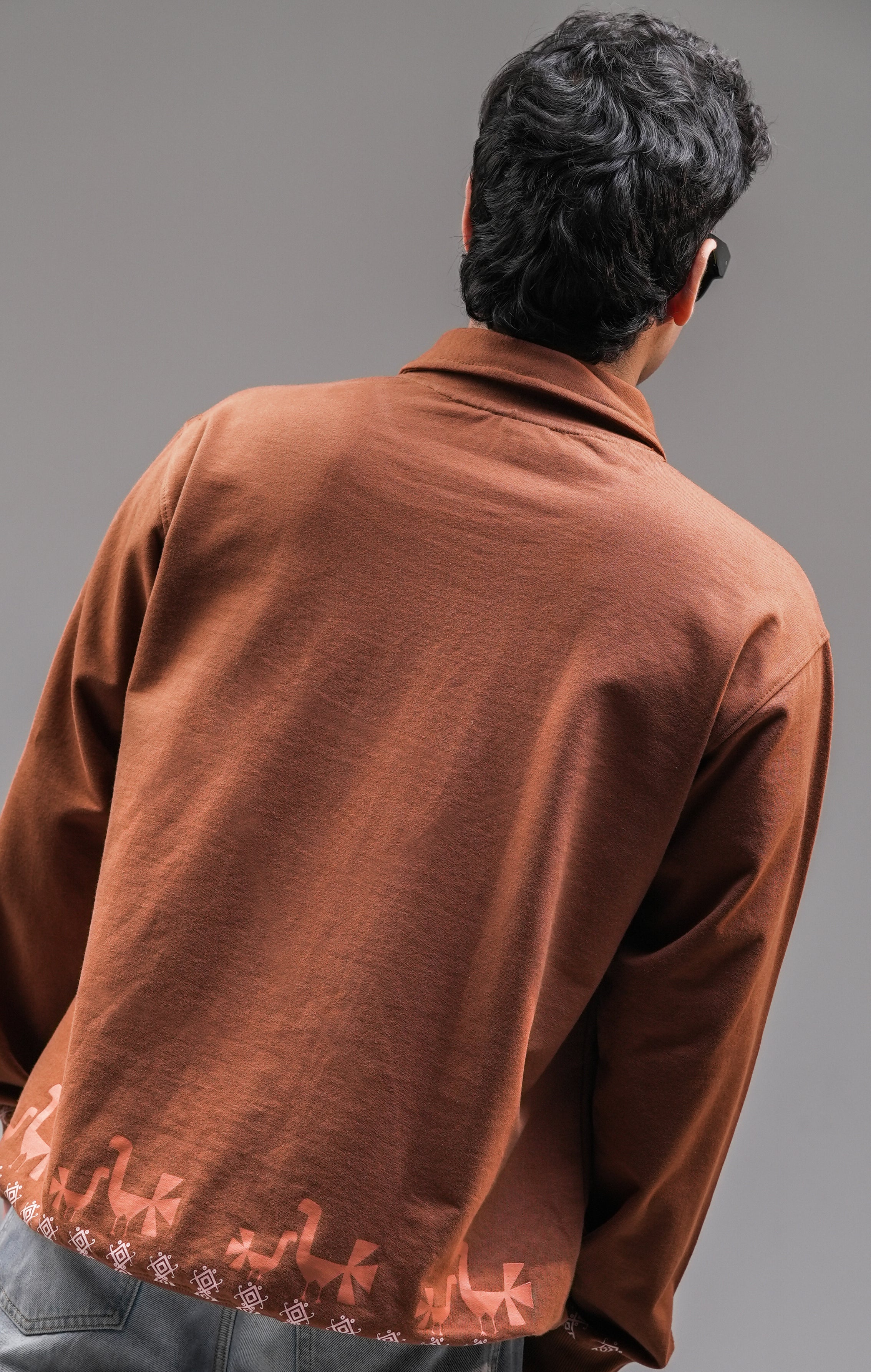 The Threads of Harmony | Collared  Oversized Sweatshirt - Baggymonk