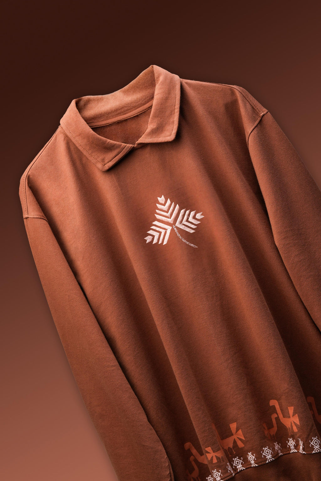The Threads of Harmony | Collared  Oversized Sweatshirt - Baggymonk